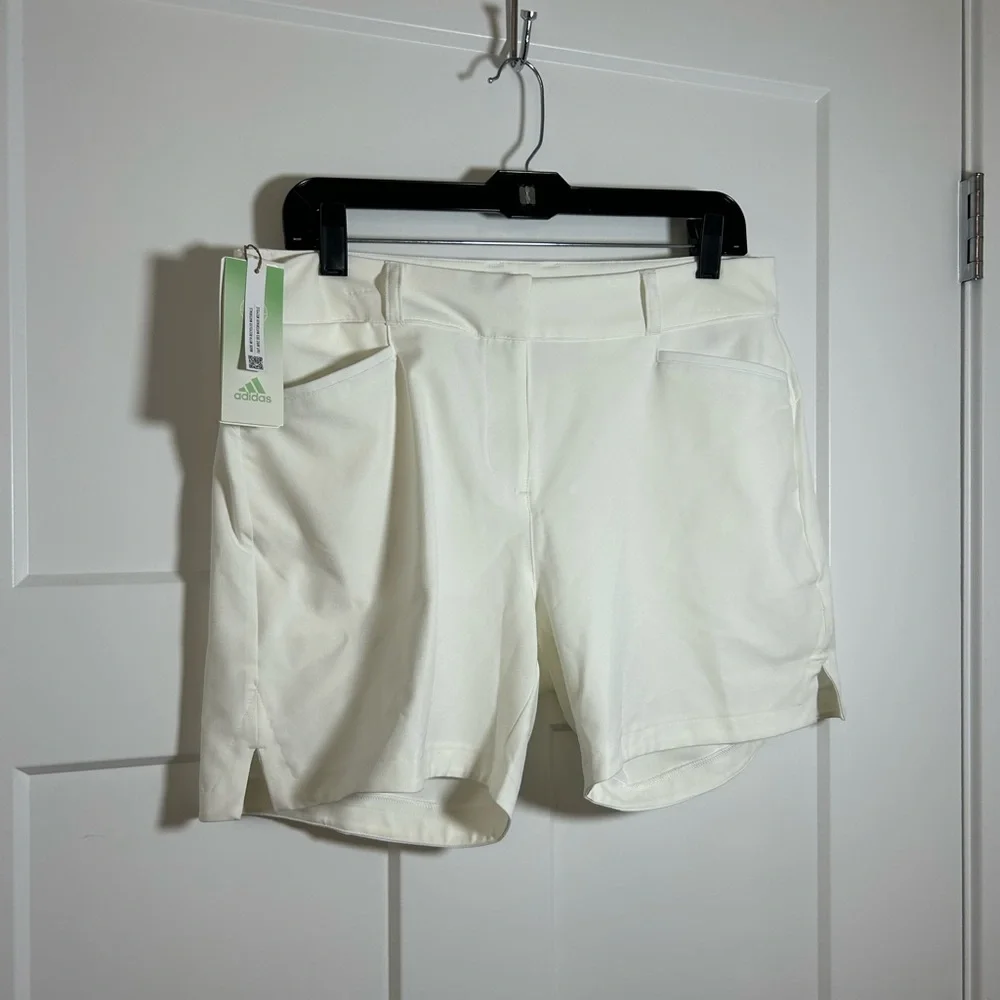 NWT Adidas white golf shorts women’s size 12 - Picture 1 of 11